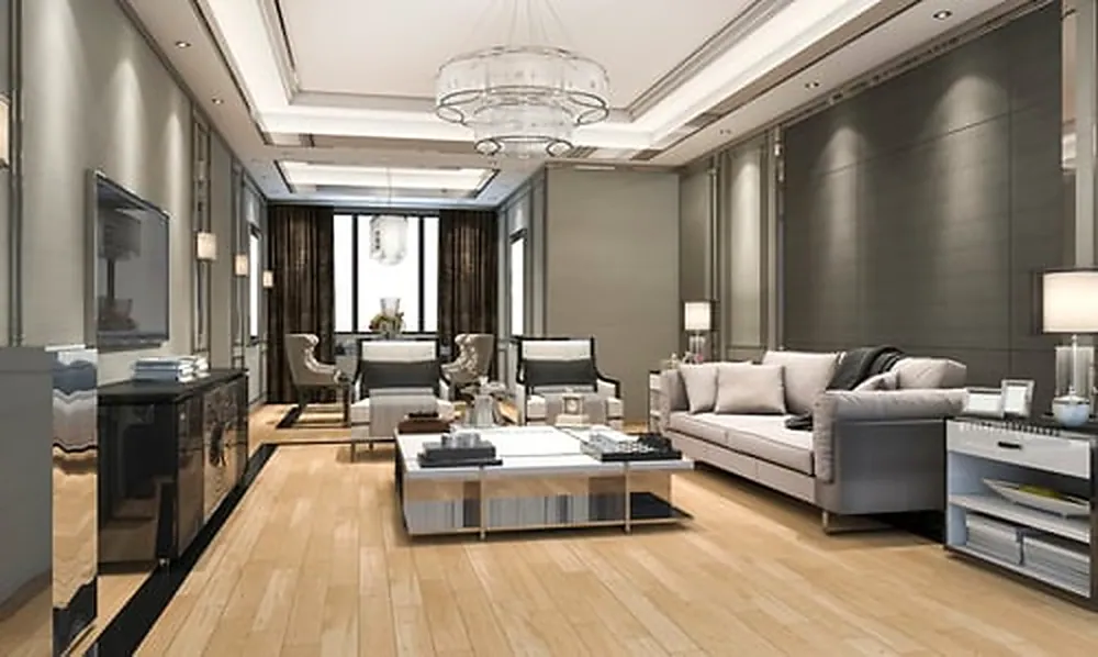 Modern living space with premium flooring completed by MB Flooring & Home Services in Washington