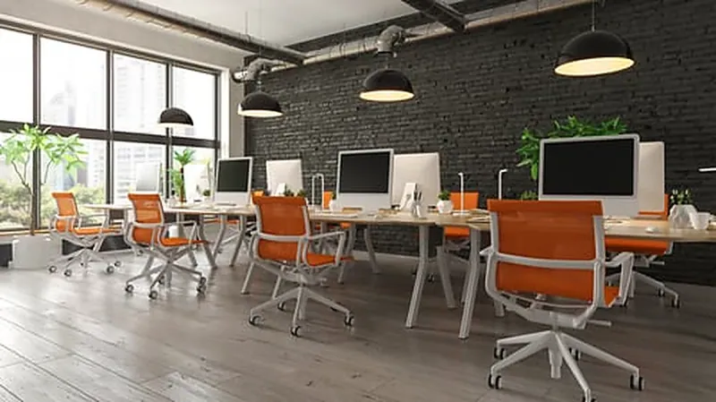 Modern commercial office interior renovated with new flooring by MB Flooring & Home Services